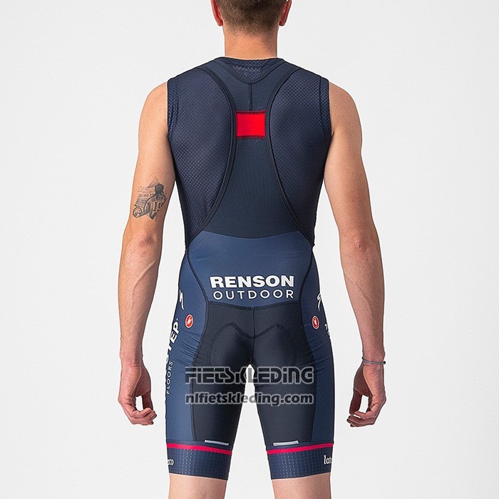 2022 Fietskleding Deceuninck Quick Step Blauw Wit Korte Mouwen en Koersbroek